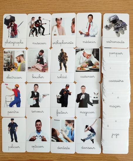72 cartes de nomenclature des métiers