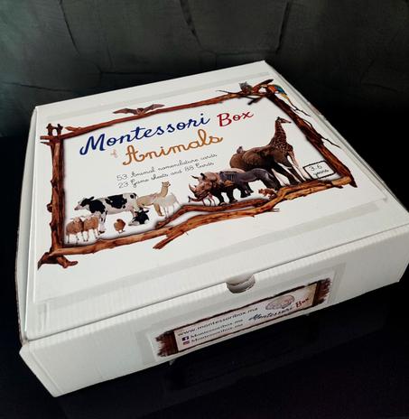 Montessori box of animals (english)