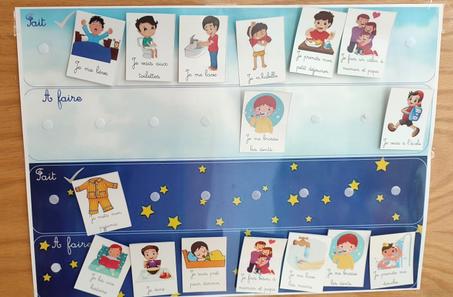 Routine enfant matin et soir pour garçons
