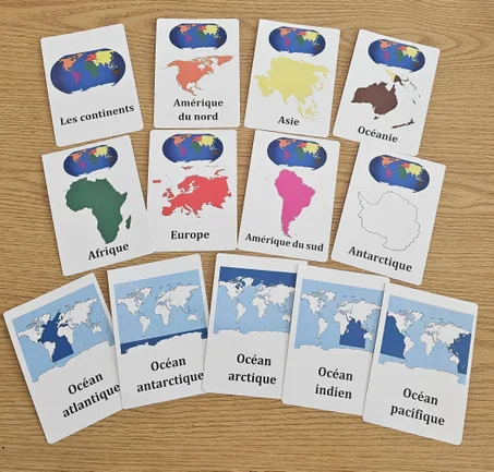13 Cartes des continents et des océans