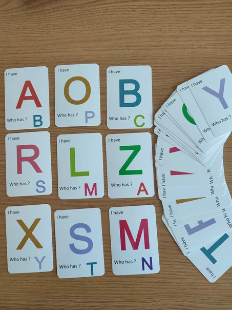 I have who has of letters (26 cards)