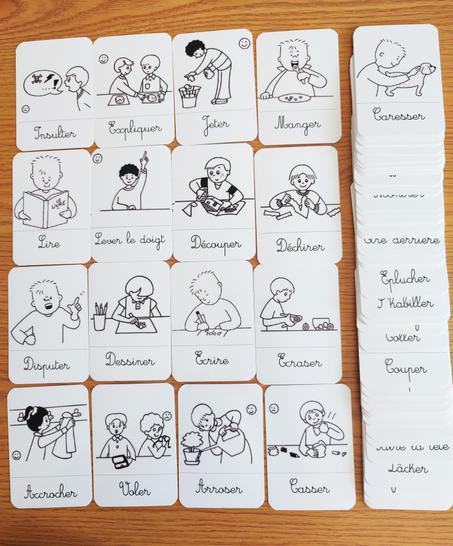 90 Cartes de nomenclature des verbes