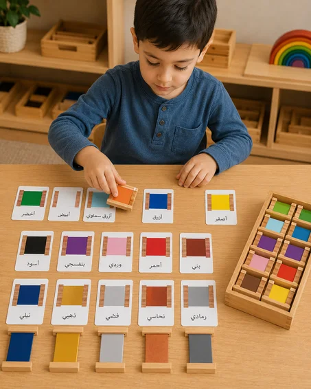 18 cartes des couleurs arabe بطاقات الألوان