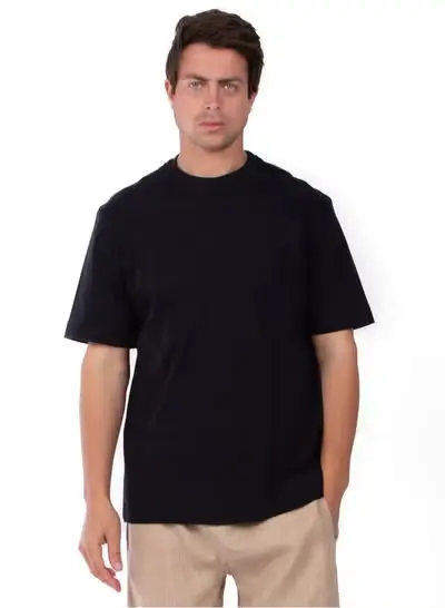 Basic cotton T-shirt oversize - Black