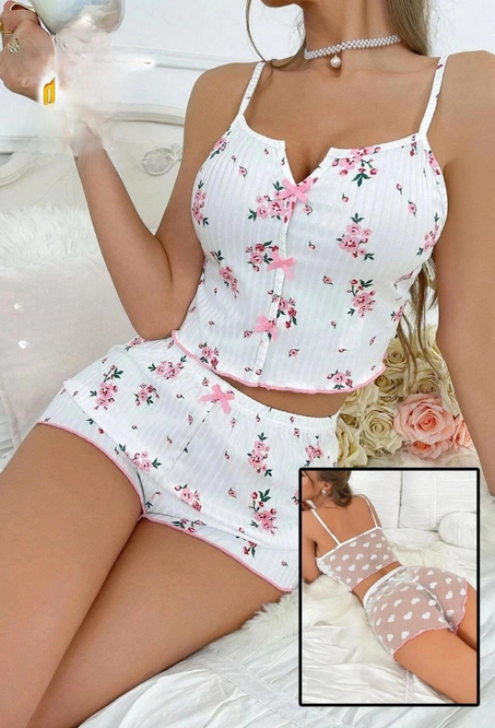2 pieces Hot short and strapless top