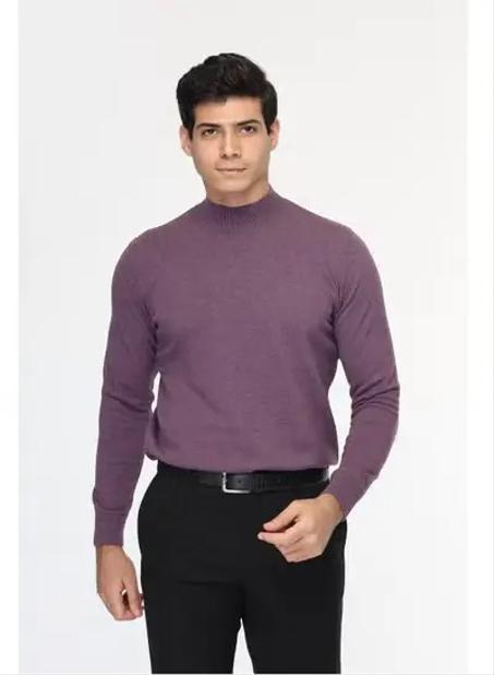 unisex Wool Pullover With High Neck