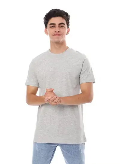 Basic cotton T-shirt oversize - Grey