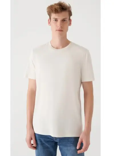 Basic cotton T-shirt oversize - Offwhite