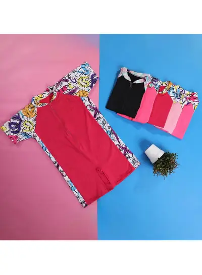 one-piece swimsuit, shorts , multi-colored and shaped