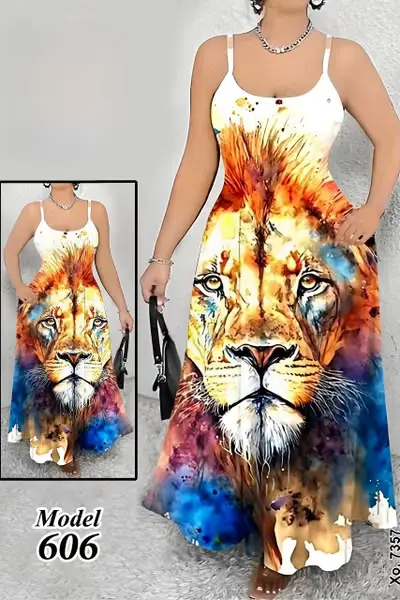casual dress with a graphic print and colorful splatter design