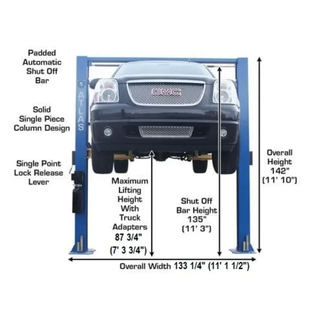 Atlas 9OHSC Overhead 9,000 lb. Capacity 2 Post Lift
