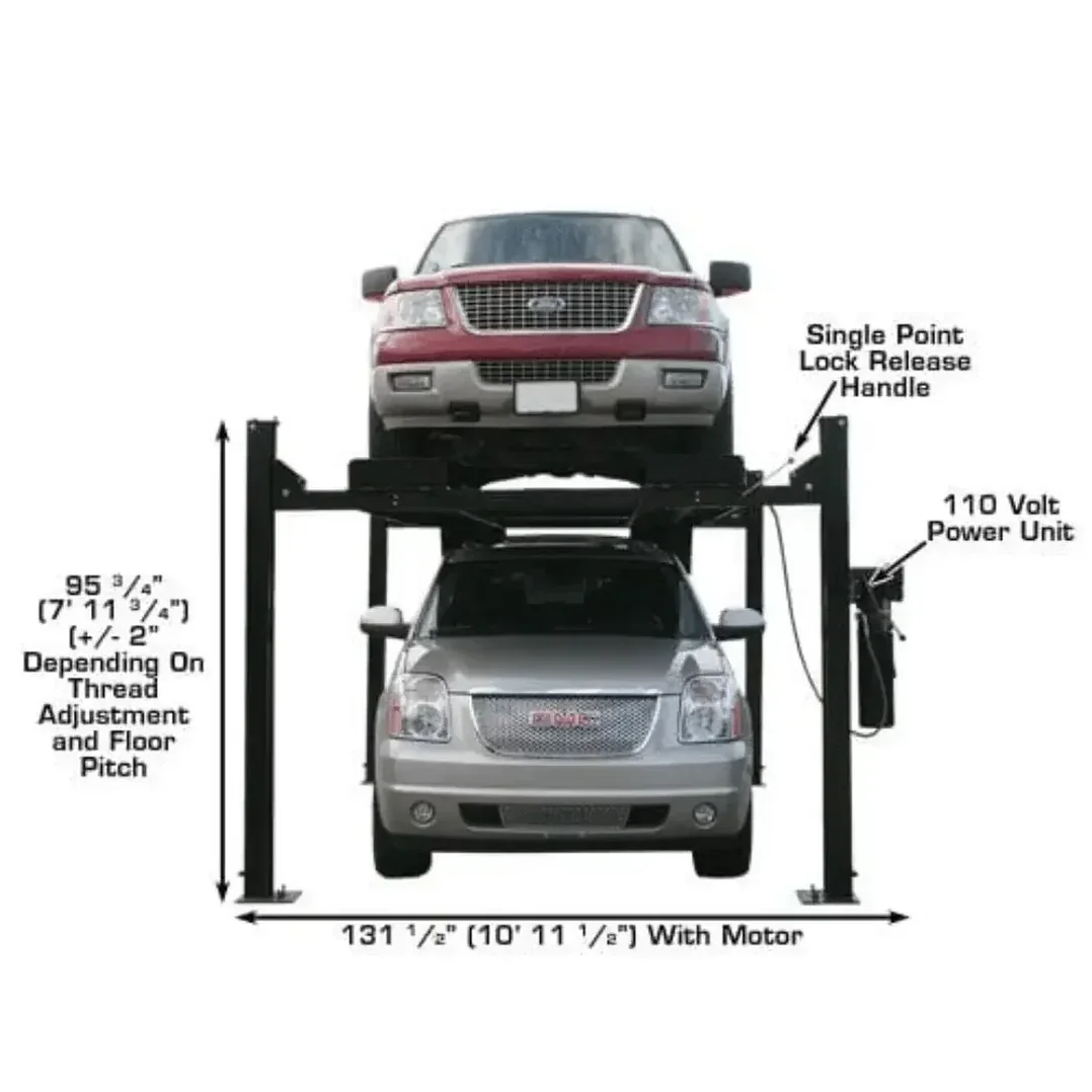 Atlas Garage Extra Tall/Extra Wide 4 Post Portable Car Lift