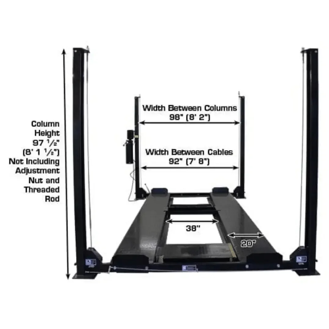 Atlas PRO8000EXT-L Extra Tall/Long Portable 8000lb 4 Lift