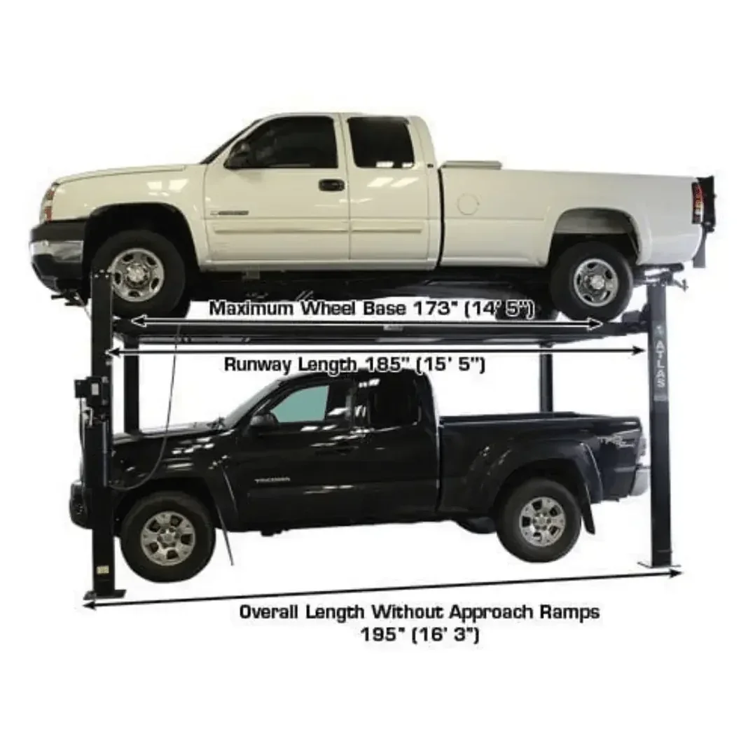 Atlas PRO8000EXT-L Extra Tall/Long Portable 8000lb 4 Lift