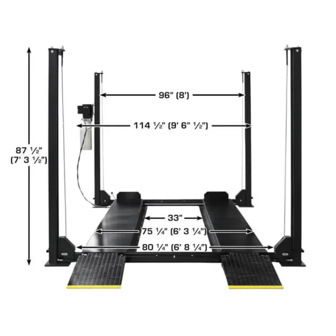 Atlas APEX8 ALI Certified Hobbyist 8,000 lb. 4 Post Lift