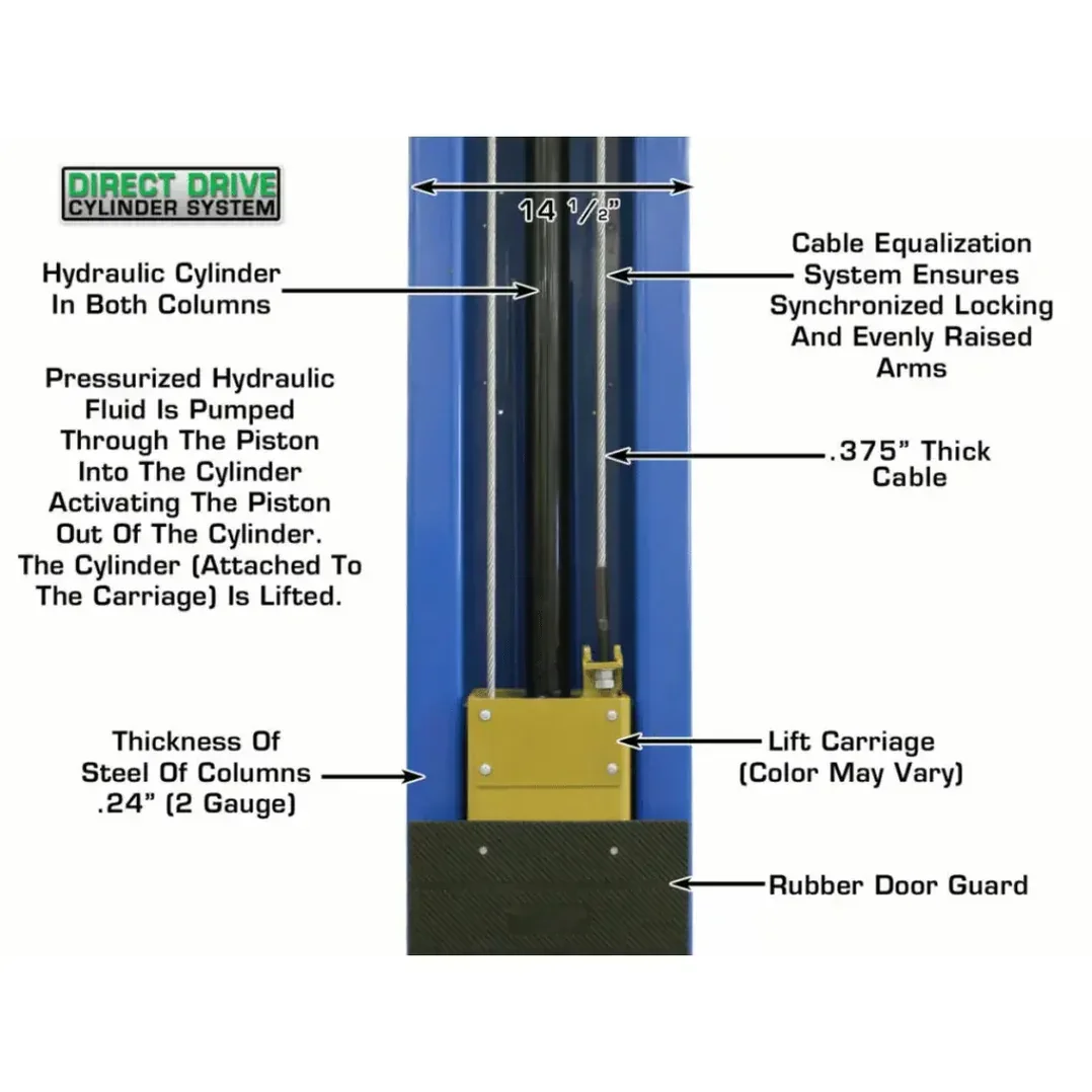 2 Post Lifts | Atlas PV10PX 10,000 lb Overhead 2 Post Car Lift