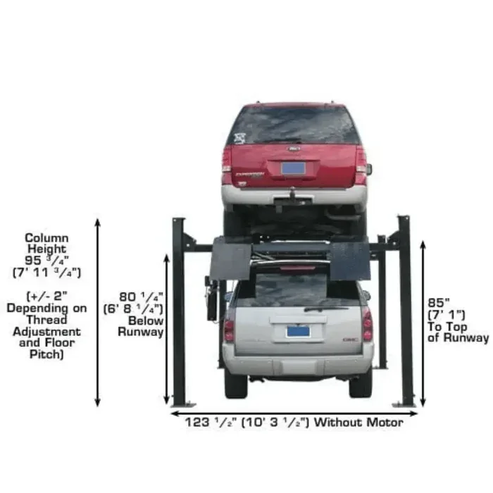 Atlas Garage Extra Tall/Extra Wide 4 Post Portable Car Lift