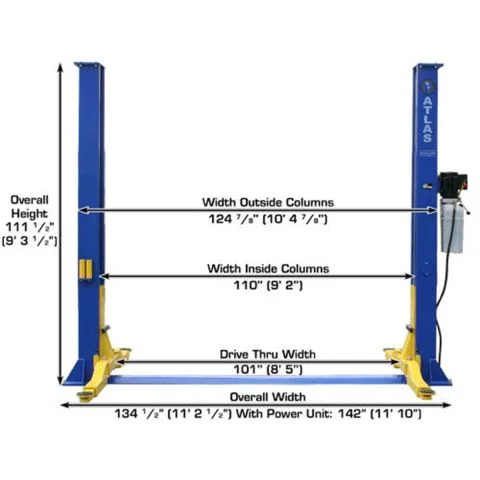 Atlas Automotive Equipment ATLAS 9000 LB BASEPLATE 2-POST LIFT