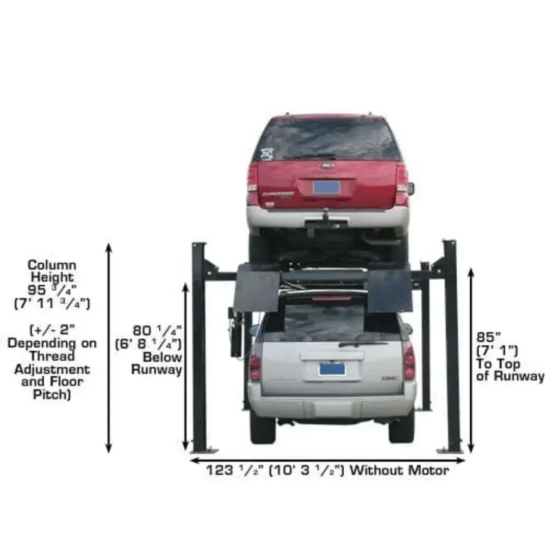 Atlas Garage Extra Tall/Extra Wide 4 Post Portable Car Lift