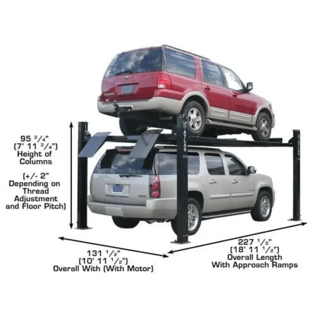 Atlas Garage Extra Tall/Extra Wide 4 Post Portable Car Lift