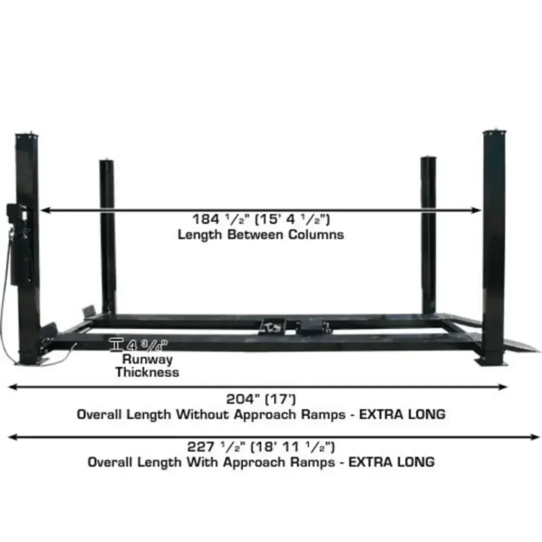 Atlas Garage Extra Tall/Extra Wide 4 Post Portable Car Lift