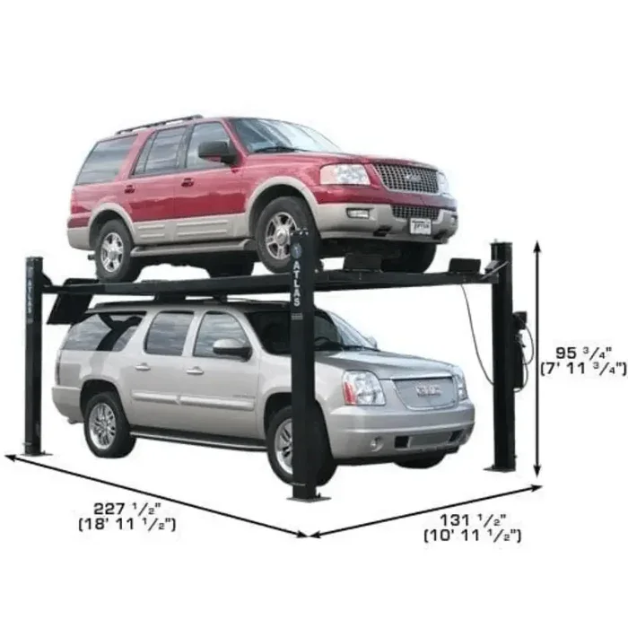 Atlas Garage Extra Tall/Extra Wide 4 Post Portable Car Lift