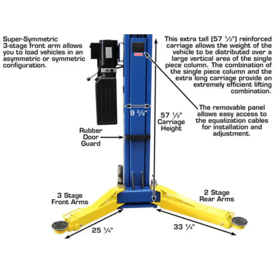 Atlas 9OHSC Overhead 9,000 lb. Capacity 2 Post Lift