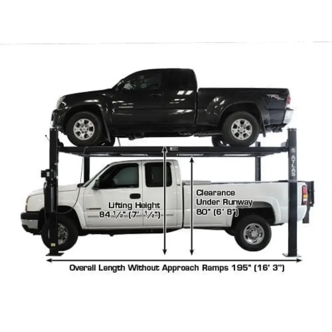 Atlas PRO8000EXT-L Extra Tall/Long Portable 8000lb 4 Lift