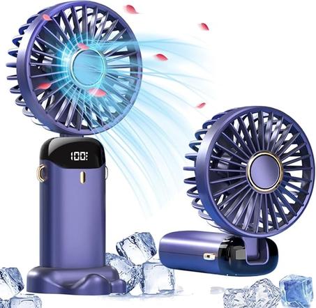 Portable Rechargeable LED Digital Display Fan 5 Speed Aromatherapy Wind