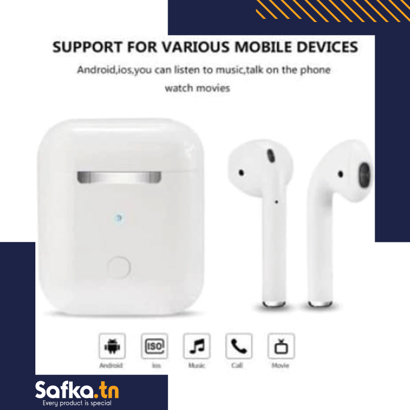 i12 TWS Écouteurs Bluetooth 5.0 Smart Touch sans fil