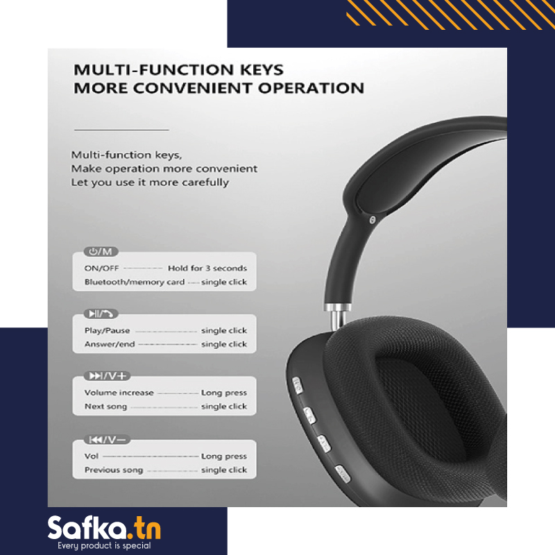 Casque Bluetooth sans Fil P9