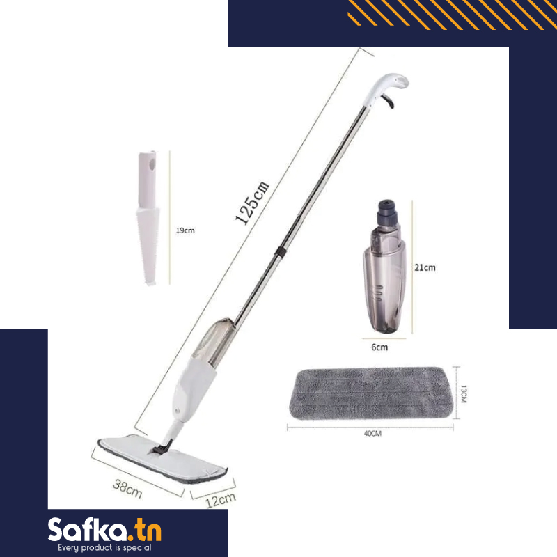 Balai Lave Sol avec Vaporisateur