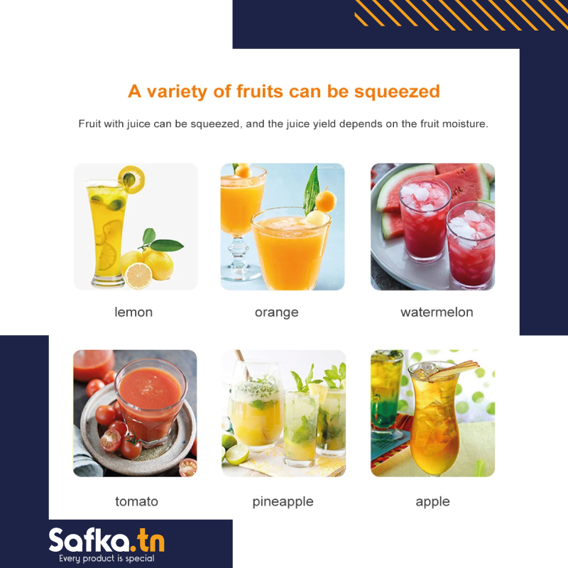 Presse-fruits manuel multifonctionnel en plastique