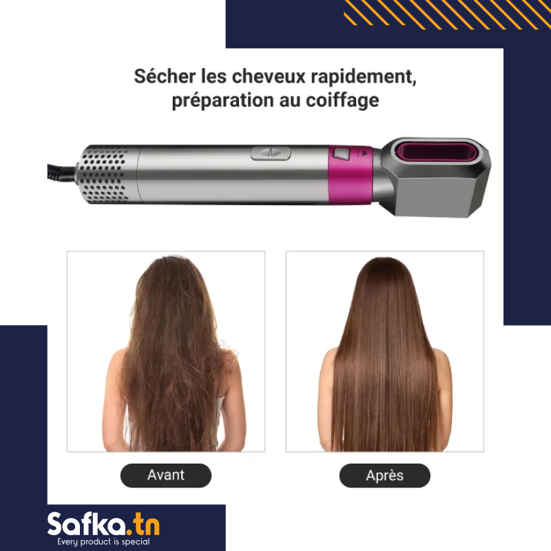 Outil de coiffure multifonctionnel 5 en 1 pour sèche-cheveux
