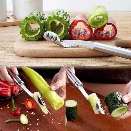 أداة إزالة لب الفلفل سريعة وسهلة