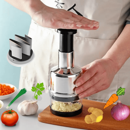 مفرمة متعددة الاستخدامات: تقطيع فعّال للبصل، الثوم، الأعشاب، والخضار و جميع التوابل