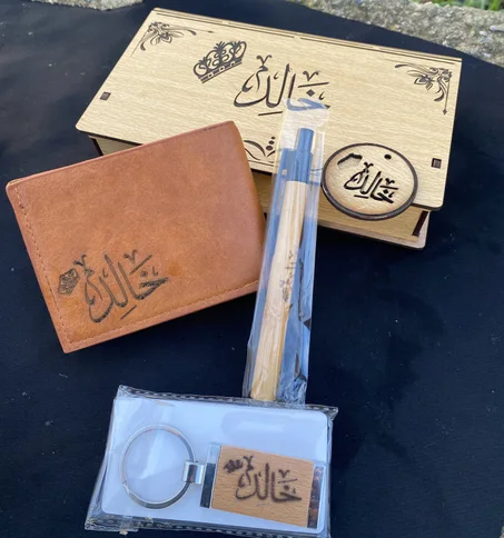 مجموعة محفظة المال للرجال + مفتاح و قلم