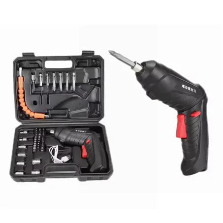 Kit combiné perceuse-visseuse à percussion sans fil multifonction 3,6 V rechargeable