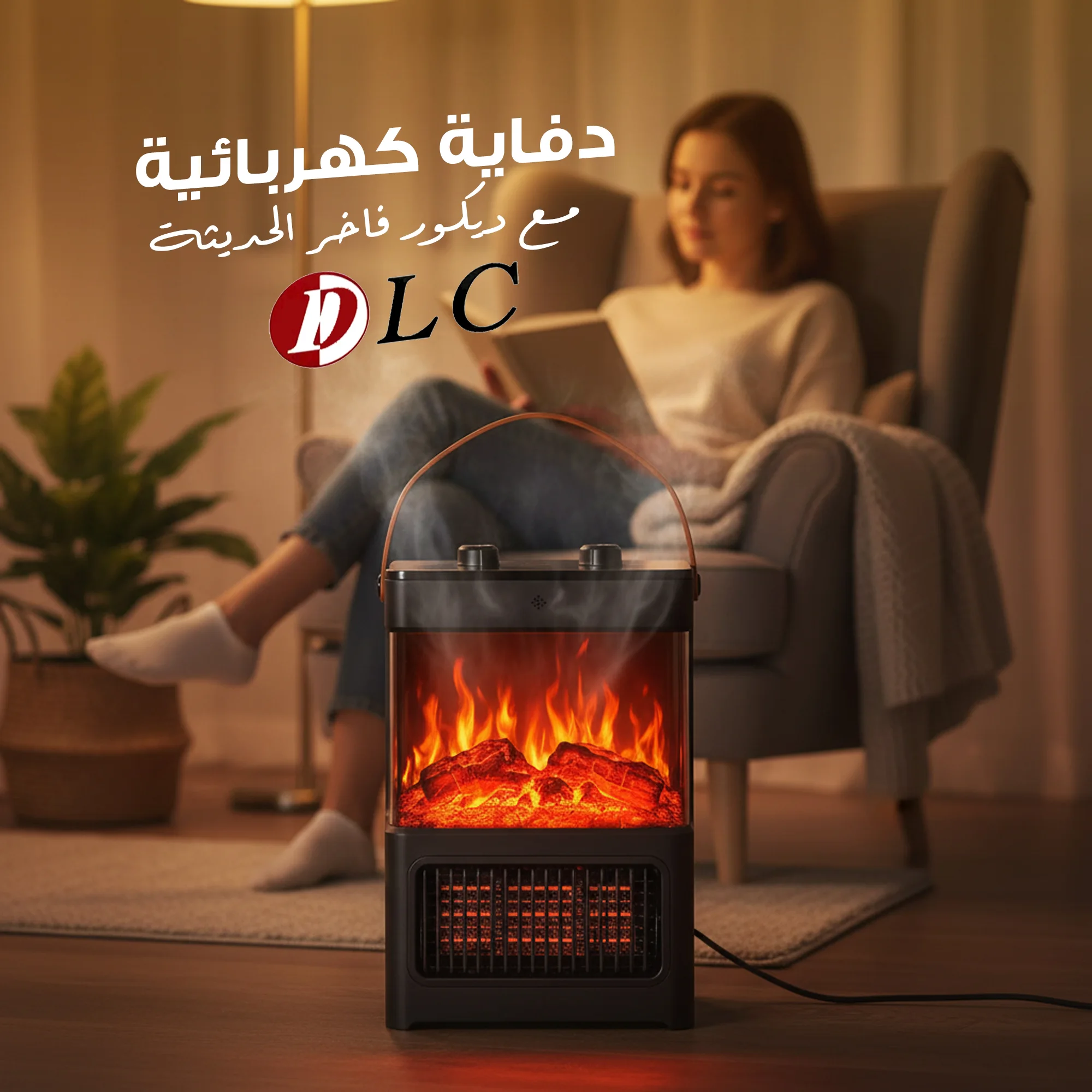 دفاية كهربائية مع ديكور فاخر الحديثة