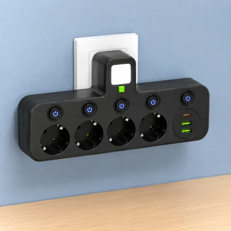 Adaptateur multiprise Murale LED