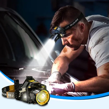 Lampe frontale led rechargeable puissante à induction