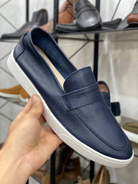 Ballerine bleu marine cuir originale 100% cuir