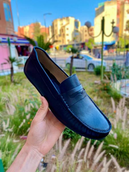 Mocassins 100% cuir noir pour homme