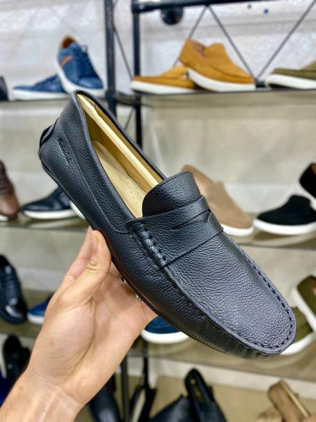 Mocassins 100% cuir noir pour homme
