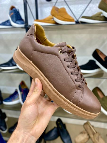 Baskets marron 100% cuir originale