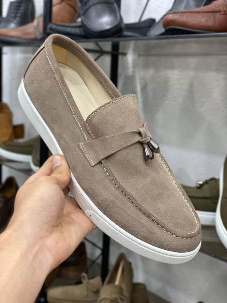 Ballerine blanc cassé daim originale 100% cuir
