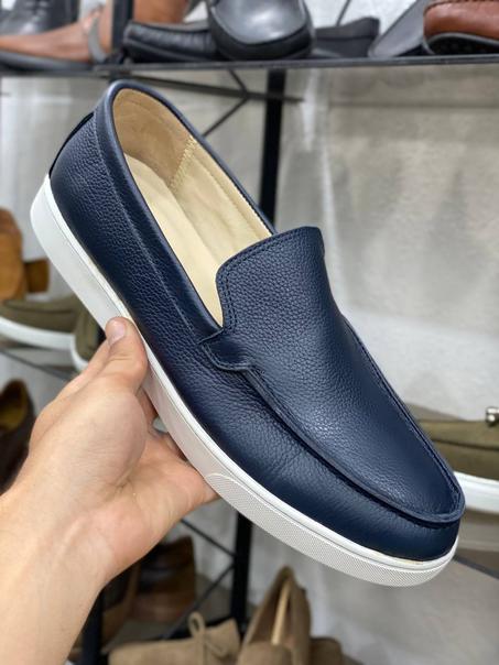 Ballerine bleu marine cuir originale 100% cuir