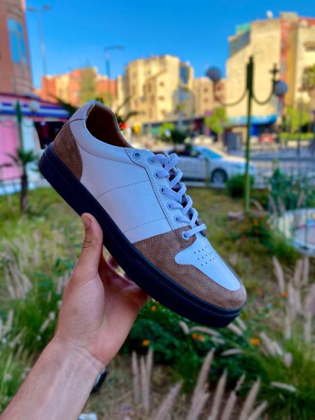 Baskets blanc beige daim originale 100% cuir