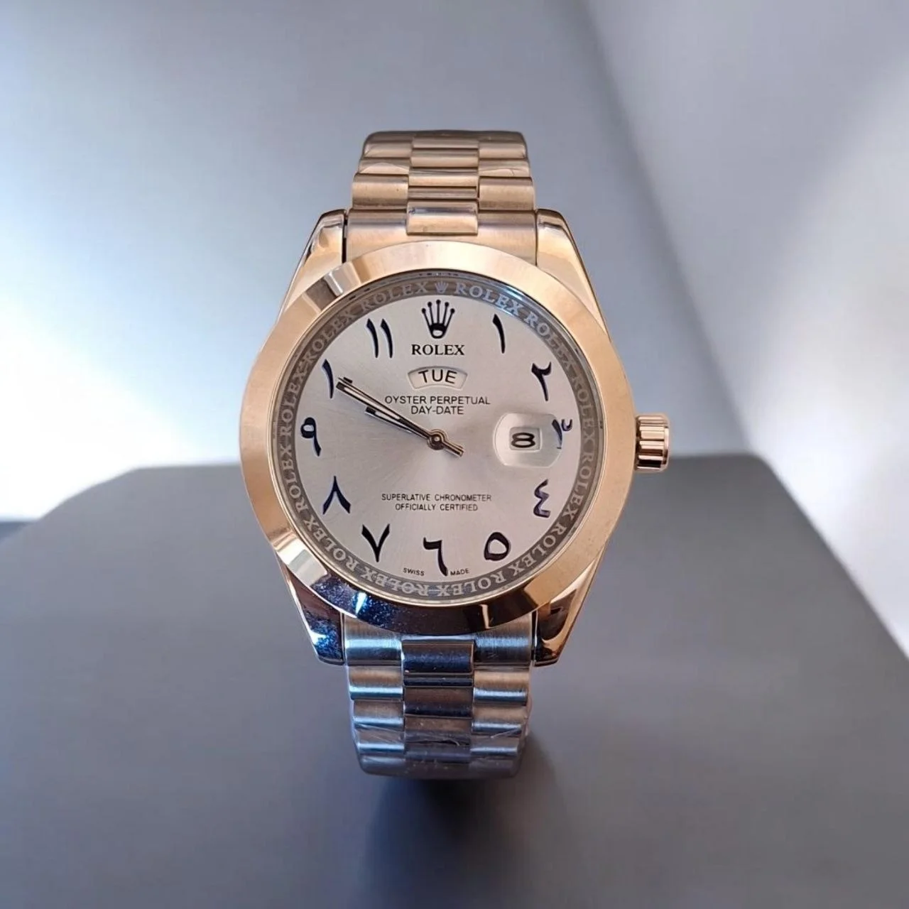 Montre de Luxe – Chiffres Arabes (Bicolore)