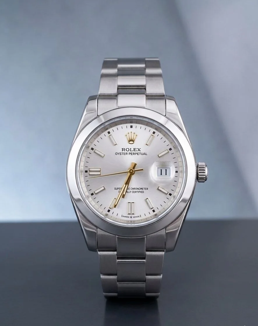 Montre Rolex Oyster Perpetual Date - Silver & Gold Edition